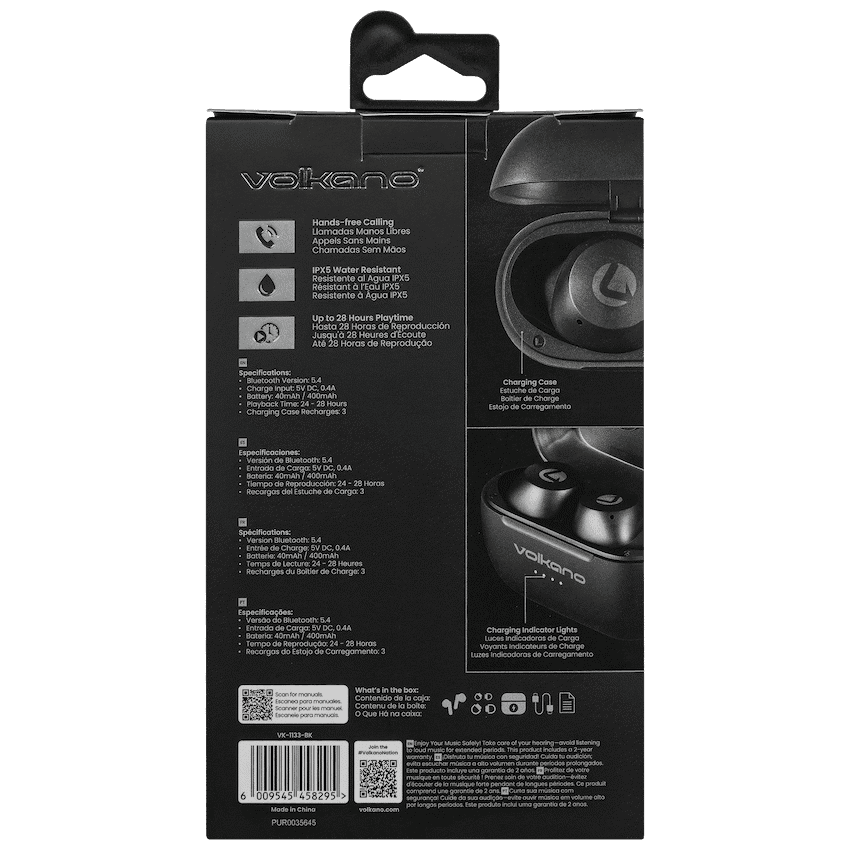 Volkano Pisces 2.0 Series TWS Earphones - Black 12
