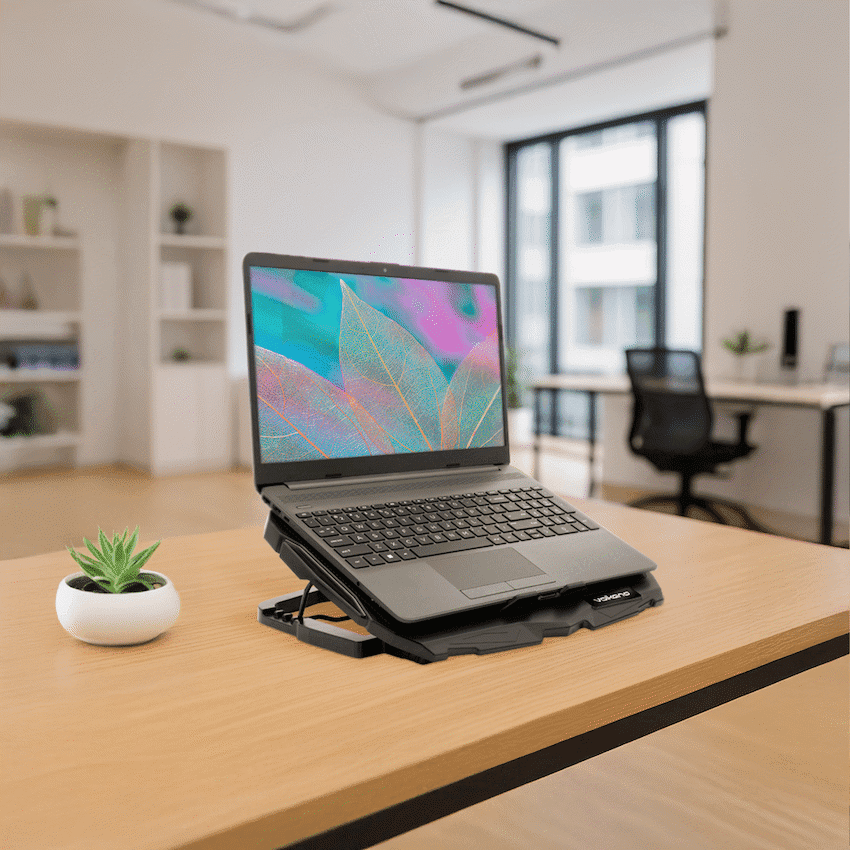 Volkano Glacier Series Upright Notebook Cooling Stand with Dual Fans 21