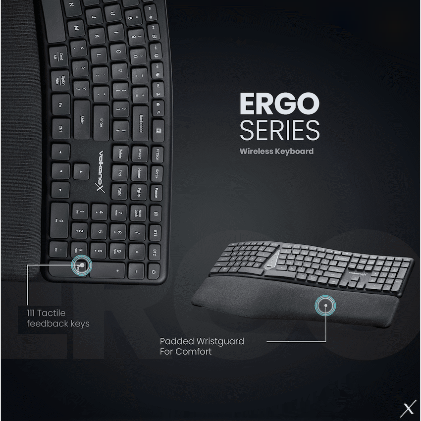 VolkanoX Ergo Bluetooth Wireless Keyboard 5