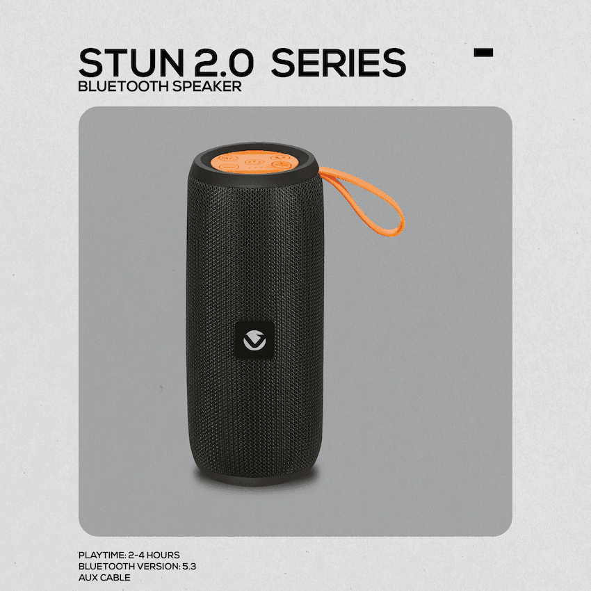 Volkano Stun 2.0 Series Bluetooth Speaker - Black 5