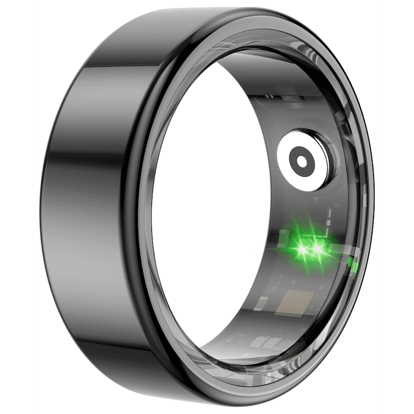 Volkano Ring Series Smart Ring with Charge Case - Black 19.8mm 1