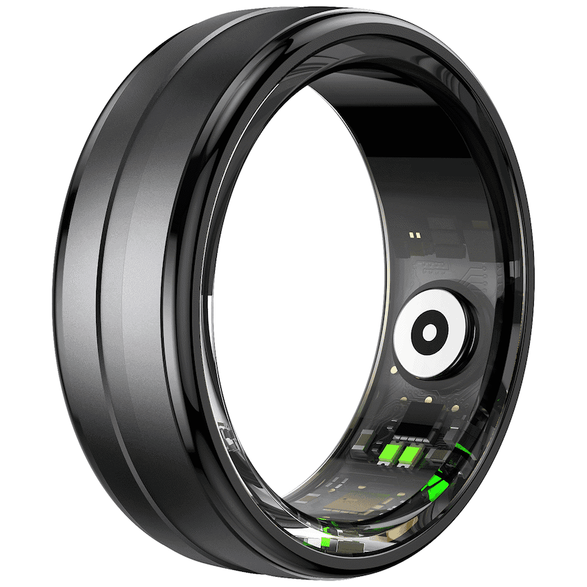 Volkano Ring Series Smart Ring with Charge Case - Black 19.8mm 3