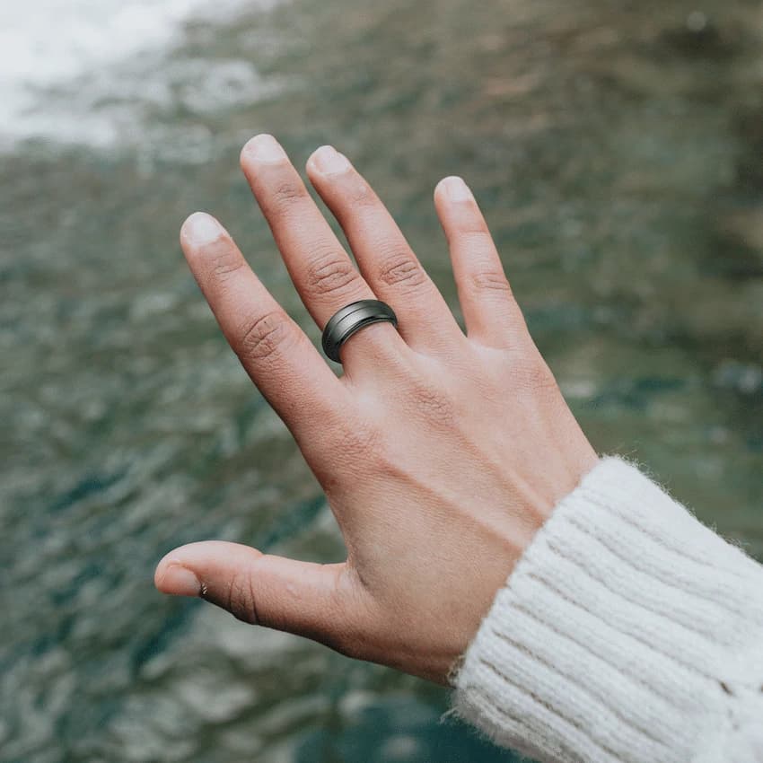 Volkano Ring Series Smart Ring with Charge Case - Black 19.8mm 6