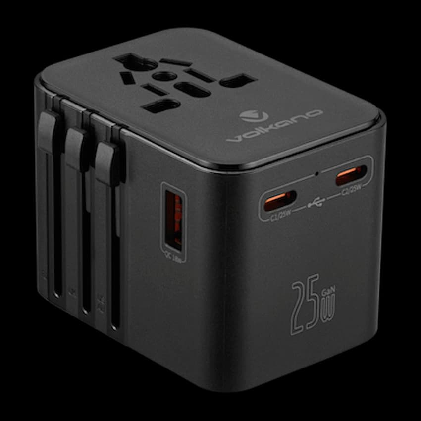 Volkano Worldwide Series Travel Adapter PD 25w + QC 4