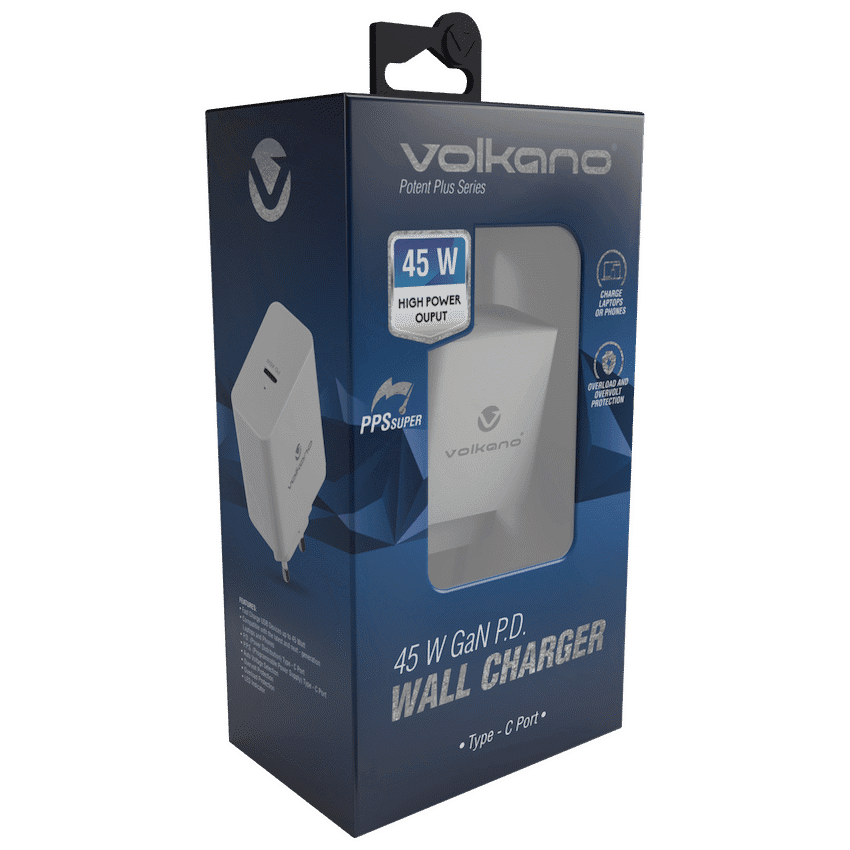 Volkano Potent Plus Series 45w GaN Compact PD Wall Charger 2