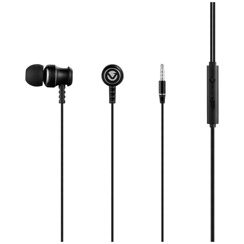 Volkano Earphones with Mic - STANNIC SERIES - Black 2