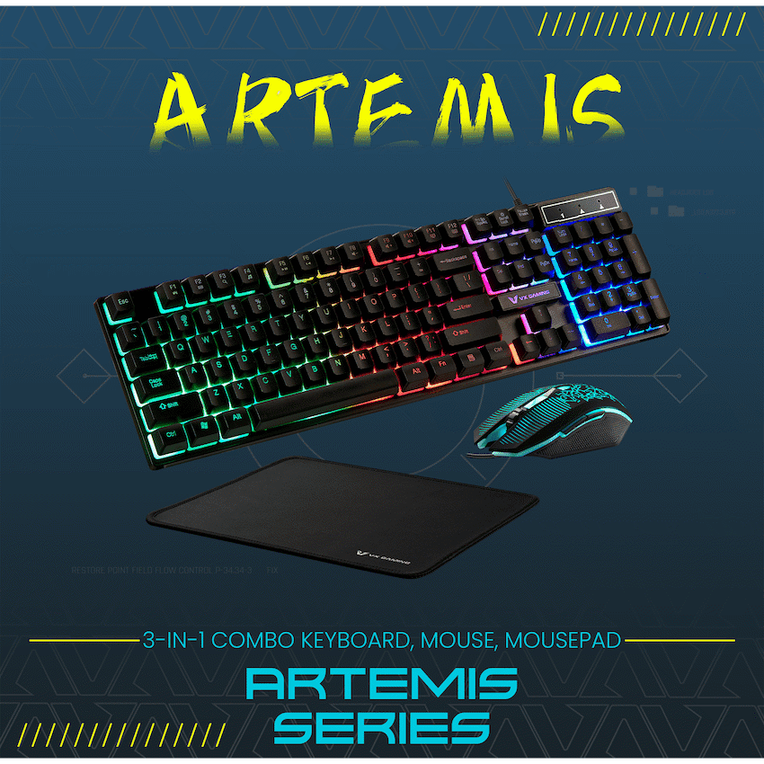 VX Gaming Artemis series 3-in-1 Combo KB, Mouse, Mousepad 3