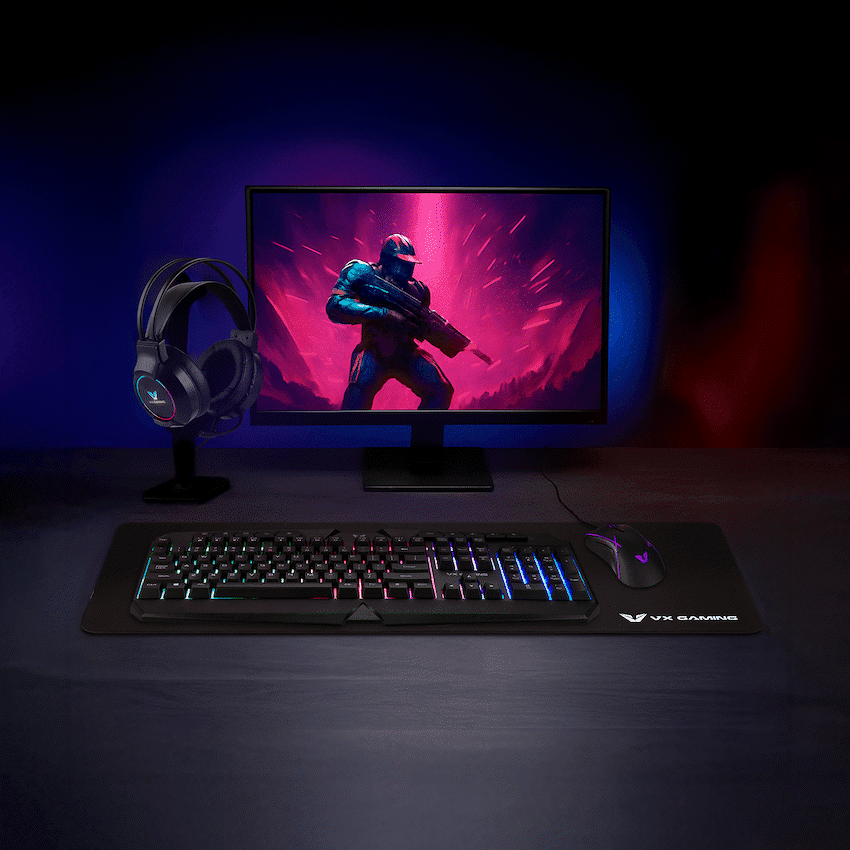 VX Gaming Heracles Series 4-in-1 Combo KB, Mouse, Mousepad, Headset 6