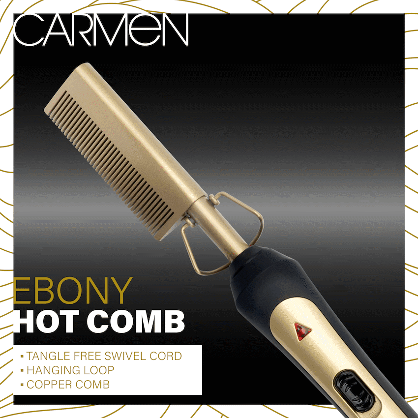 Carmen Hot Comb - Ebony 4