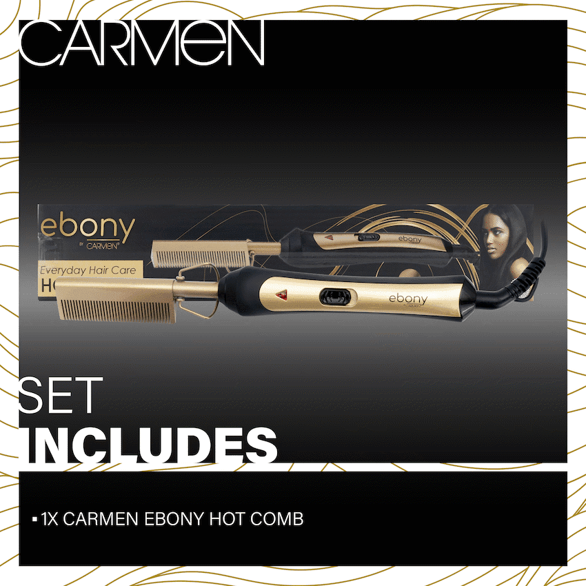 Carmen Hot Comb - Ebony 7