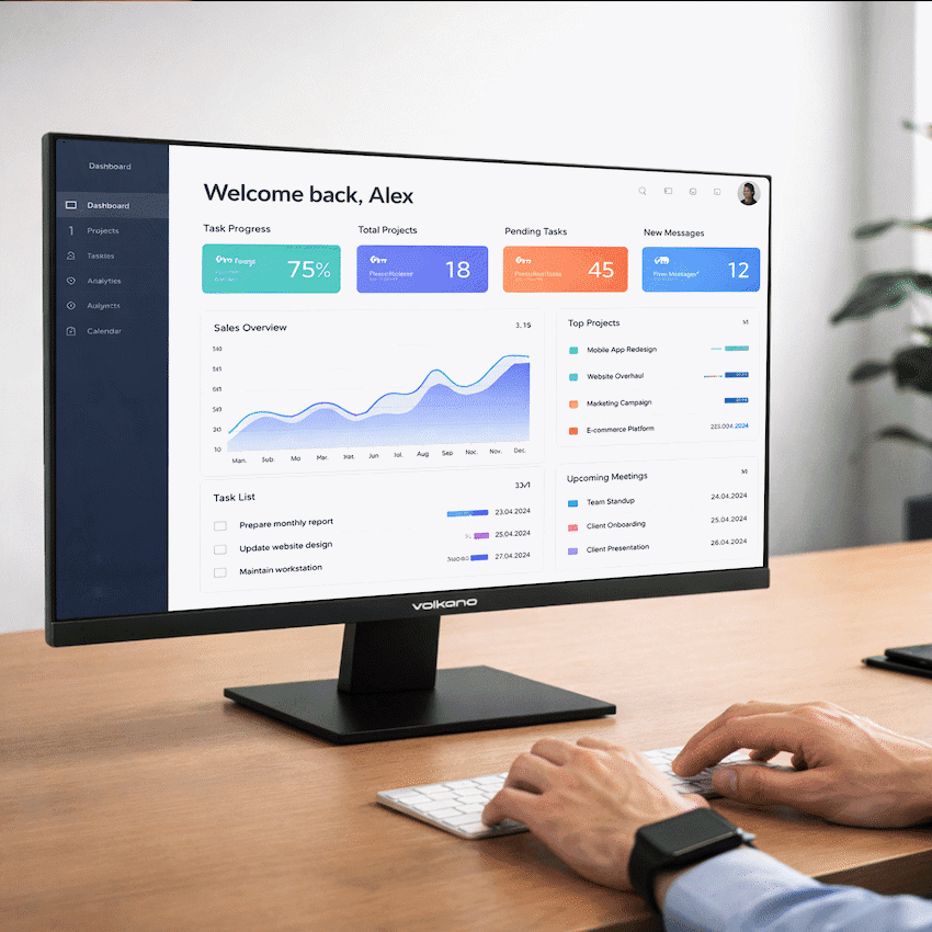 Volkano 24-inch Full HD IPS Monitor with HDMI/VGA, 100 Hz 5