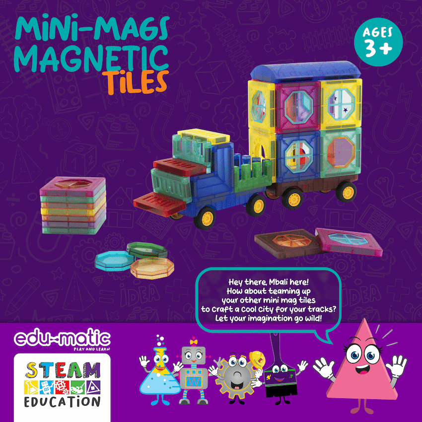 43 Magnetic Tiles with Windows and Car Parts 6