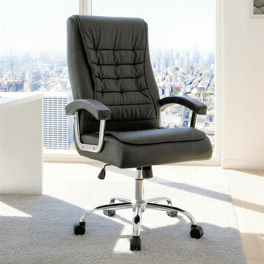 Everfurn Louis High Back Office Chair - Black 4