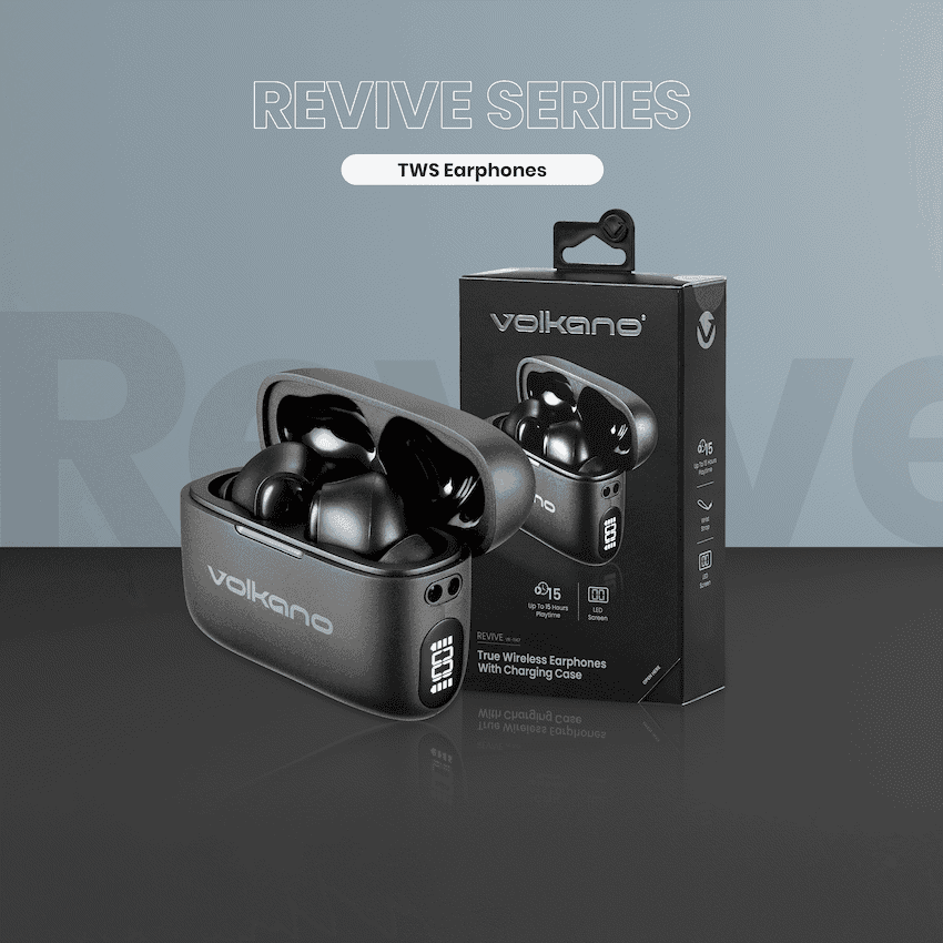 Volkano Revive Series TWS Earphones - Black 6