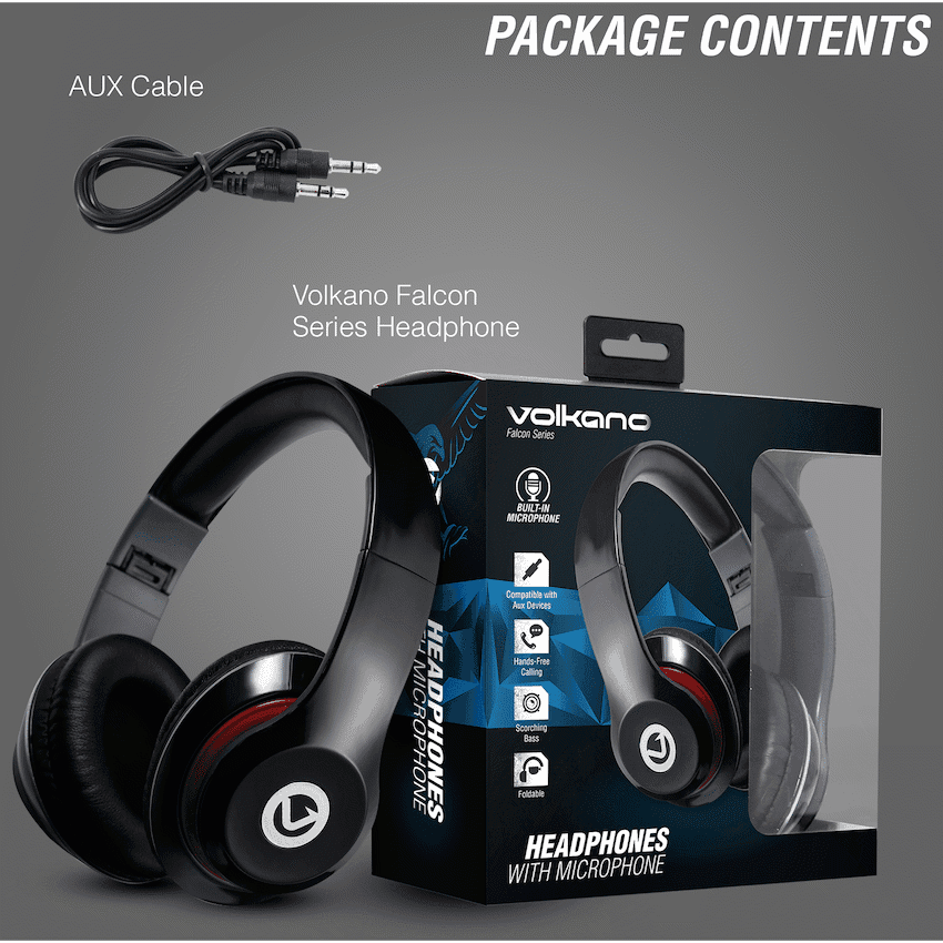 Volkano Falcon Headphones with Microphone 6