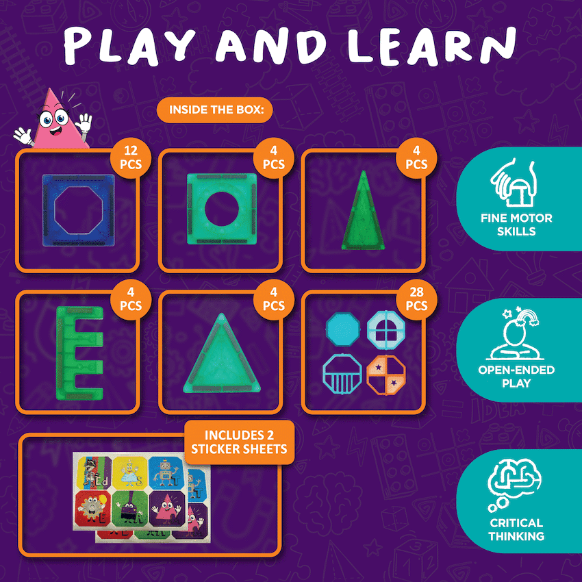 56 Magnetic Tiles, Windows and Stickers 4