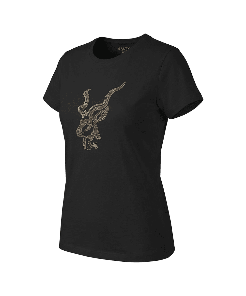 Salty Womens T-Shirt Kudu Art