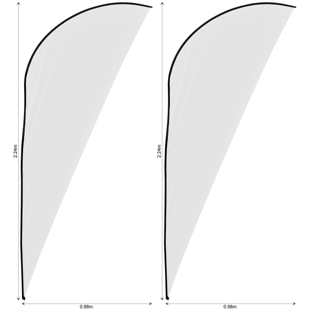 Legend 2m Sublimated Sharkfin Flying Banner Skin - Set Of 2 (Excludes Hardware) 2