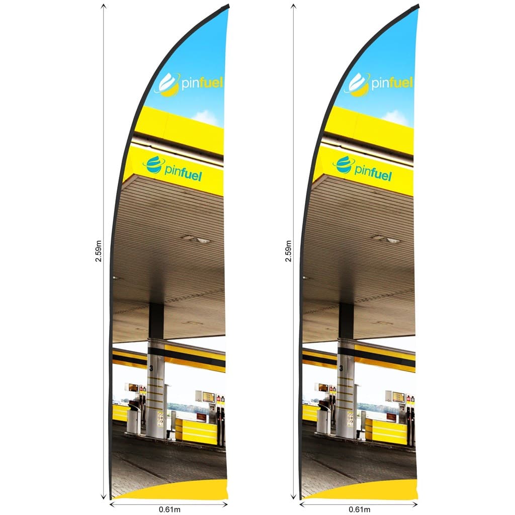 Legend 3m Sublimated Sharkfin Double-Sided Flying Banner Skin (Excludes Hardware) 1