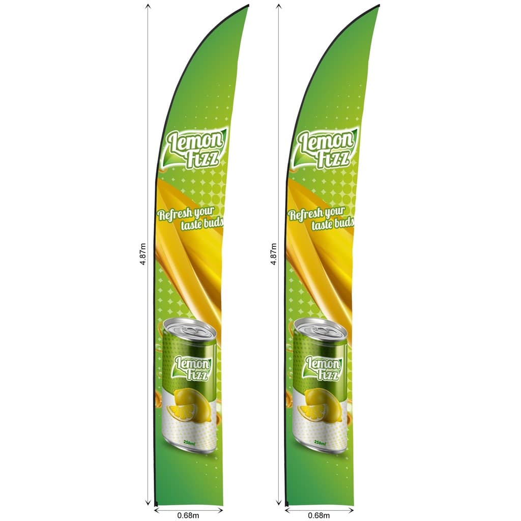 Legend 4m Sublimated Arcfin Flying Banner Skin - Set Of 2 (Excludes Hardware) 1