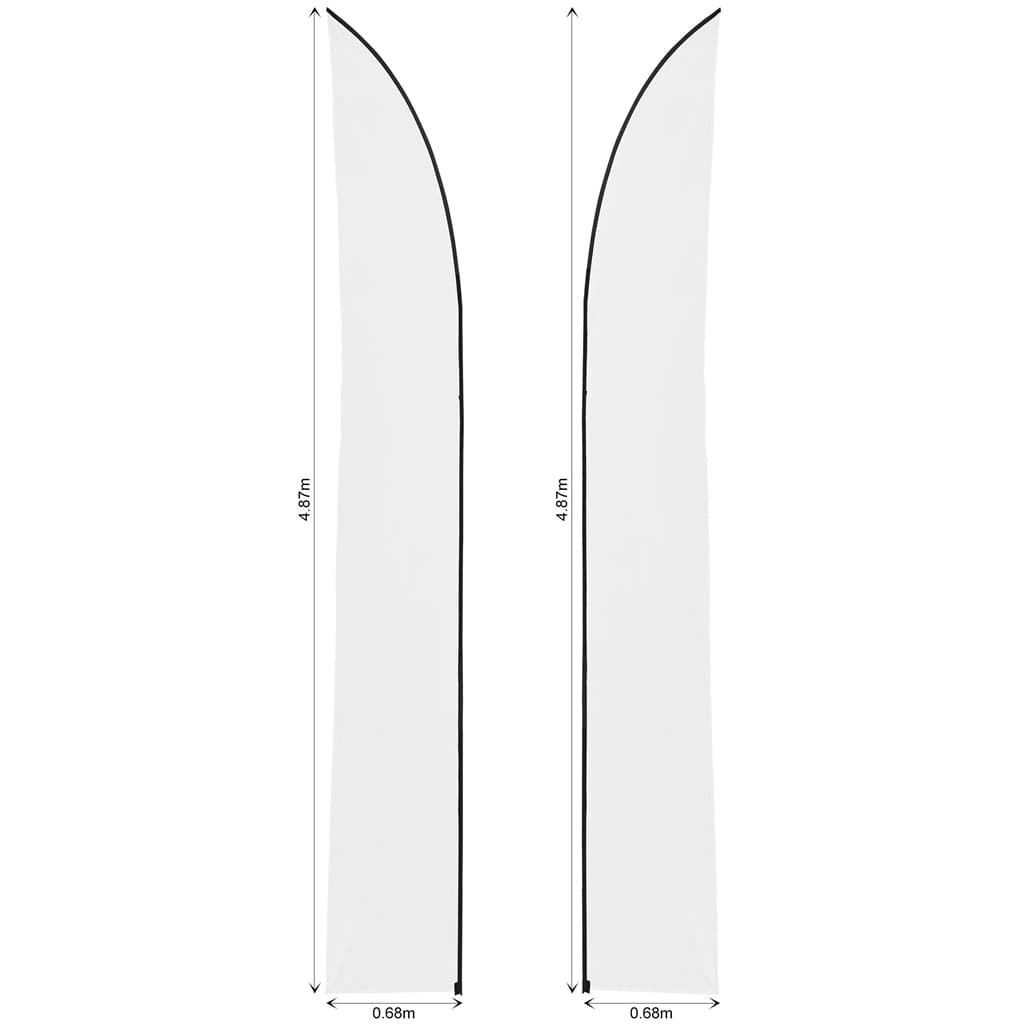 Legend 4m Sublimated Arcfin Double-Sided Flying Banner Skin (Excludes Hardware) 2
