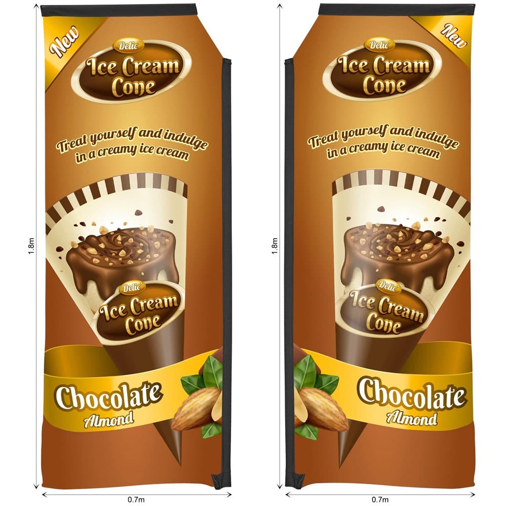 Legend 2m Sublimated Telescopic Double-Sided Flying Banner Skin (Excludes Hardware) 1