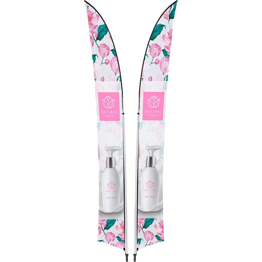 Legend 4M Sublimated Arcfin Double-Sided Flying Banner - 1 complete unit 1