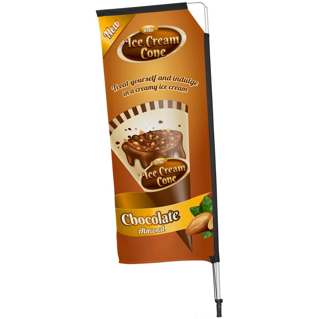 Legend 2M Sublimated Telescopic Double-Sided Flying Banner - 1 complete unit 8