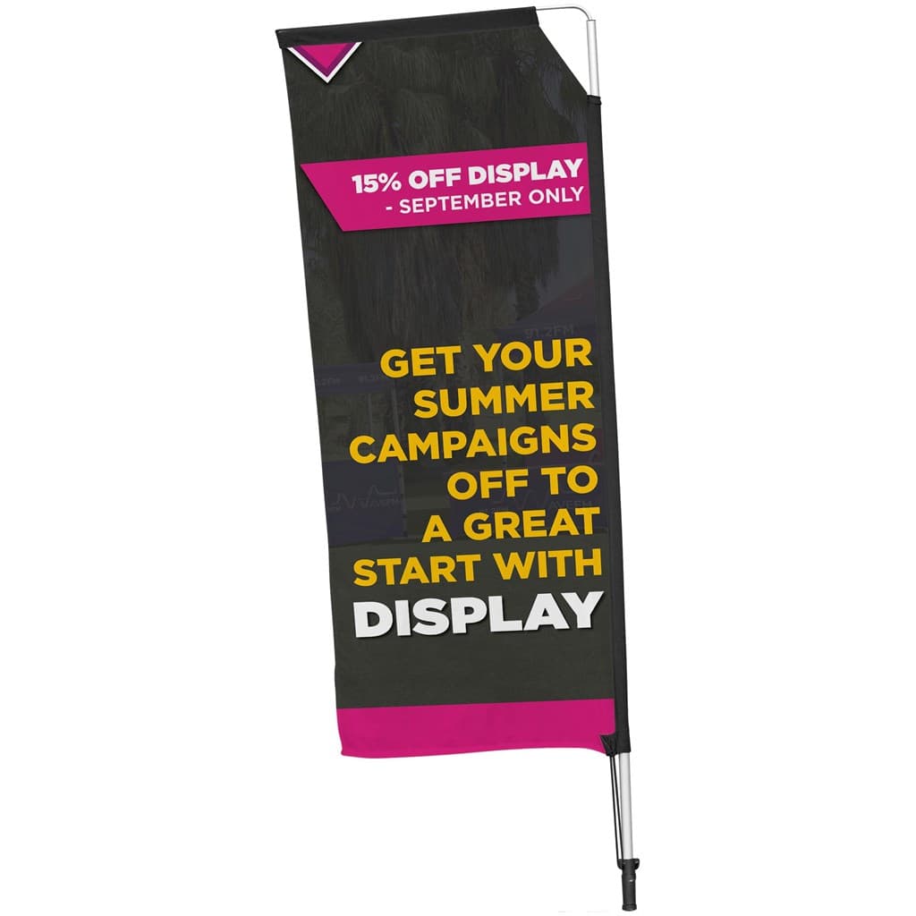 Legend 2M Sublimated Telescopic Double-Sided Flying Banner - 1 complete unit 5