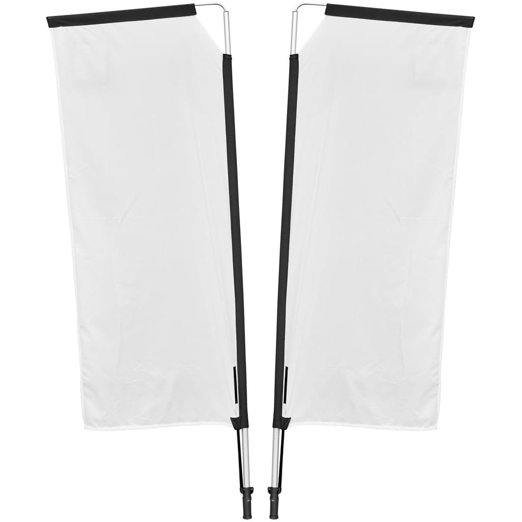 Legend 2M Sublimated Telescopic Double-Sided Flying Banner - 1 complete unit 3