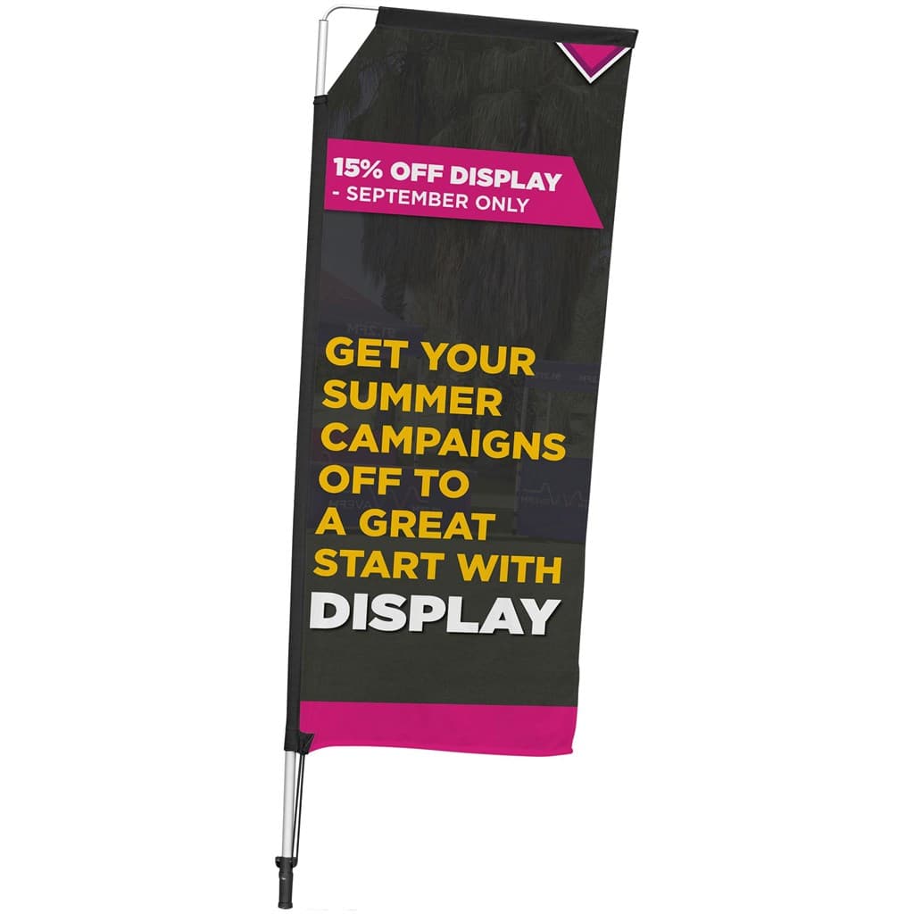 Legend 2M Sublimated Telescopic Double-Sided Flying Banner - 1 complete unit 5