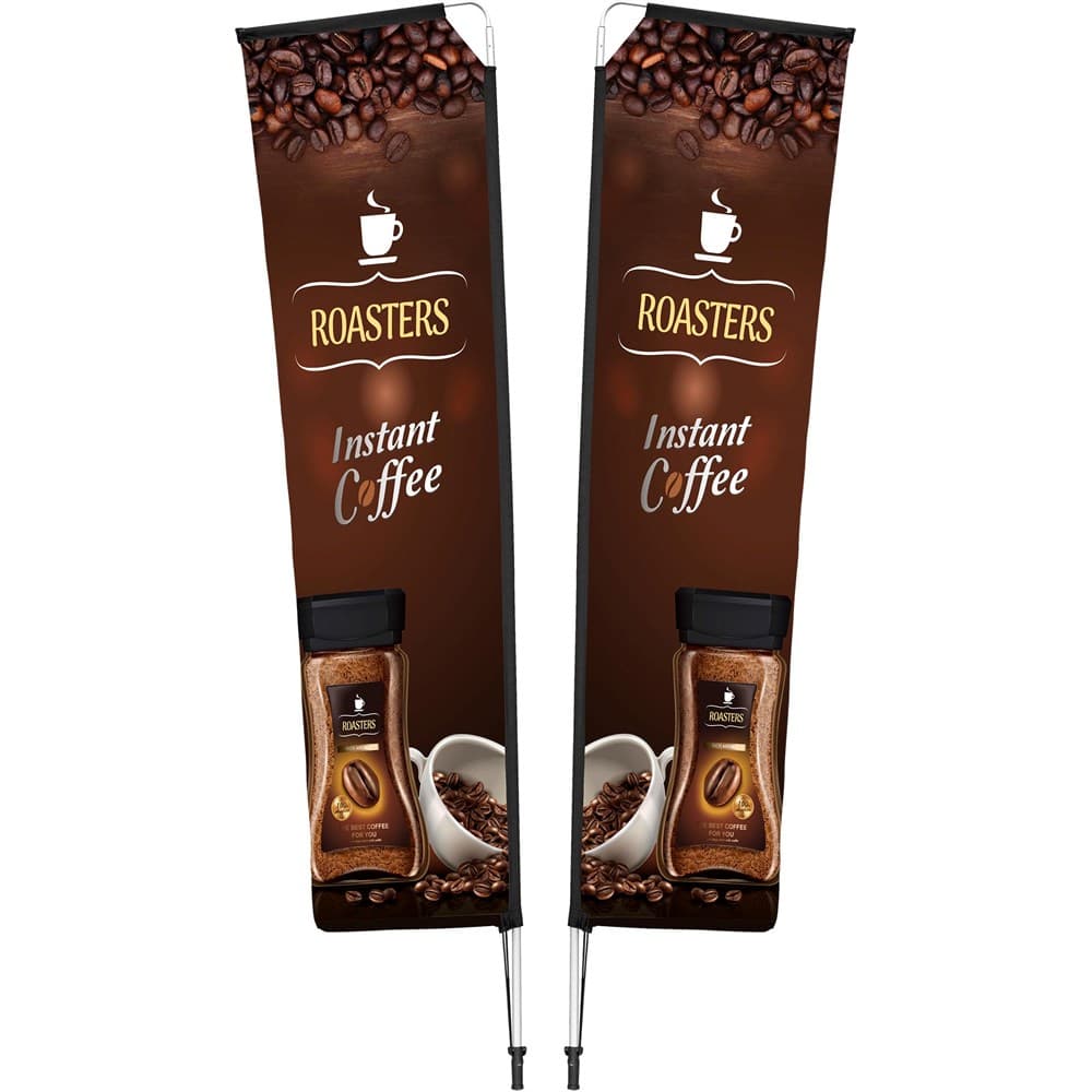 Legend 3M Sublimated Telescopic Double-Sided Flying Banner - 1 complete unit 1
