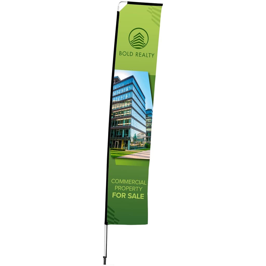 Legend 4M Sublimated Telescopic Double-Sided Flying Banner - 1 complete unit 2