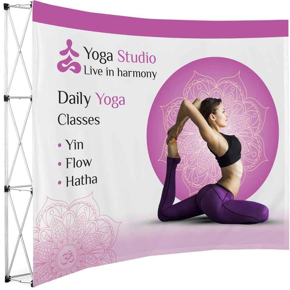 Legend Curved Banner Wall 2.85m x 2.25m 1