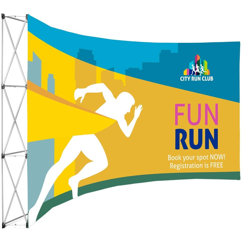 Legend Curved Banner Wall 4.2m x 2.25m 1