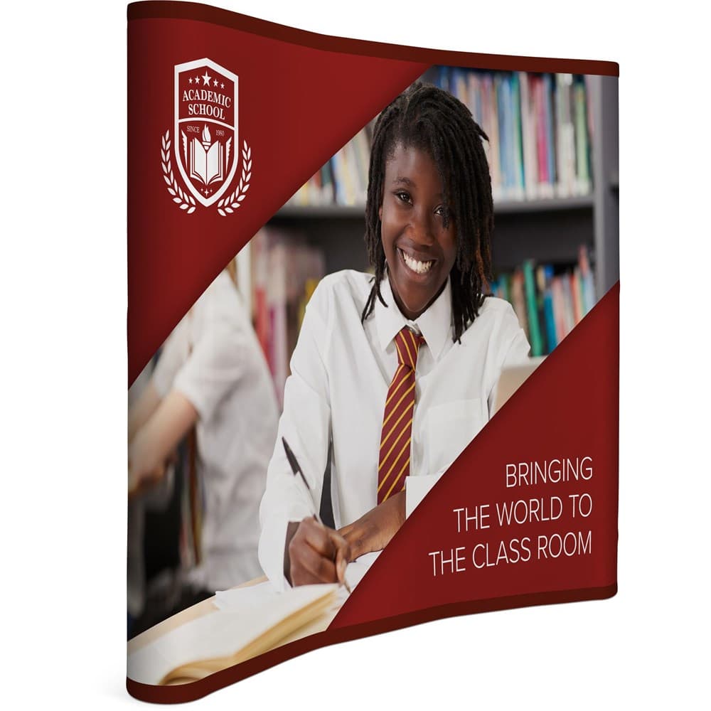 Legend Curved Banner Wall with Wings 2.15m x 2.25m 1