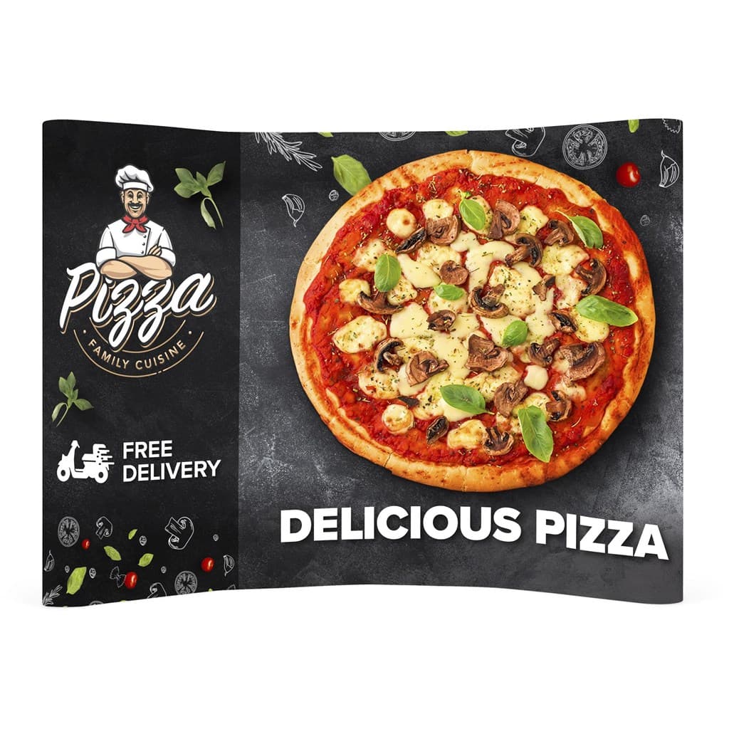 Legend Curved Banner Wall with Wings 2.85m x 2.25m 16