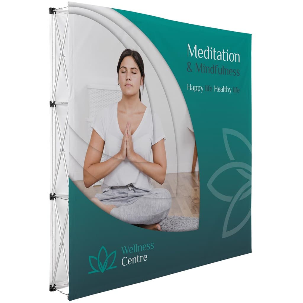 Legend Double-Sided Straight Banner Wall 2.25m x 2.25m 1