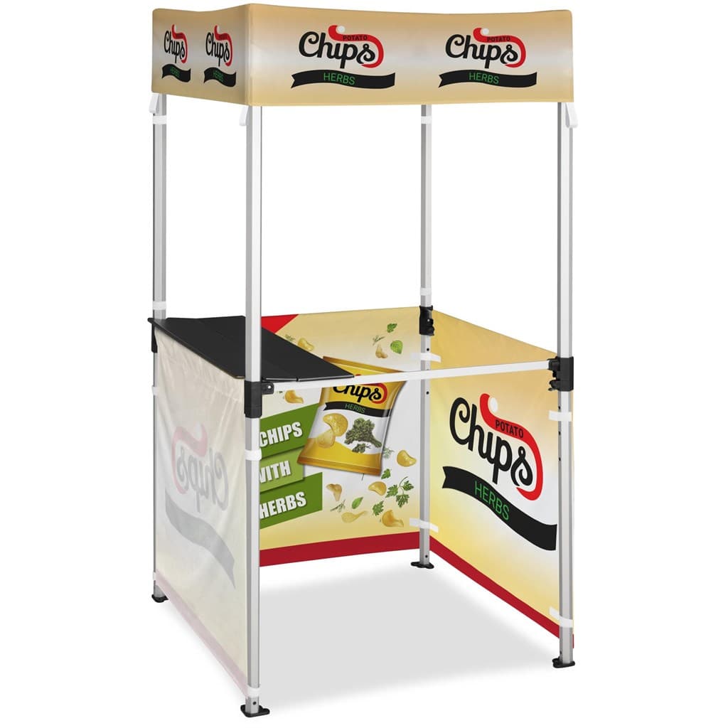 Ovation Sublimated Gazebo 1m X 1m Kiosk - 3 Half-Wall Skins 1