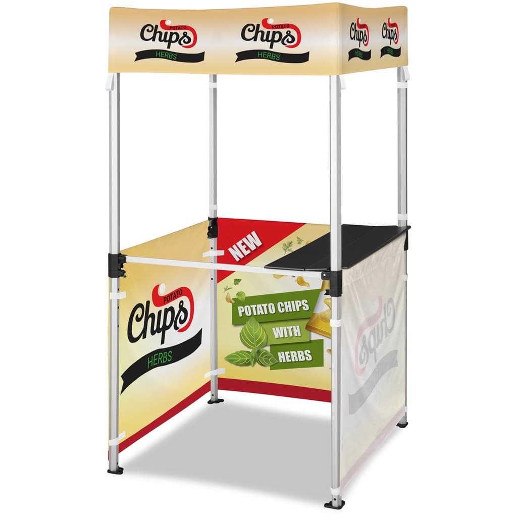 Ovation Sublimated Gazebo 1m X 1m Kiosk - 3 Half-Wall Skins 8
