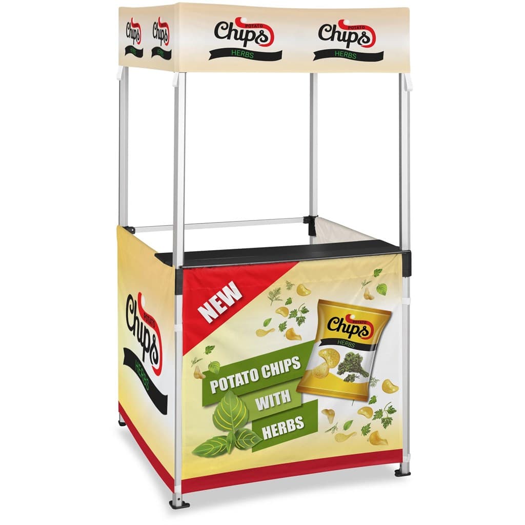Ovation Sublimated Gazebo 1m X 1m Kiosk - 3 Half-Wall Skins 7