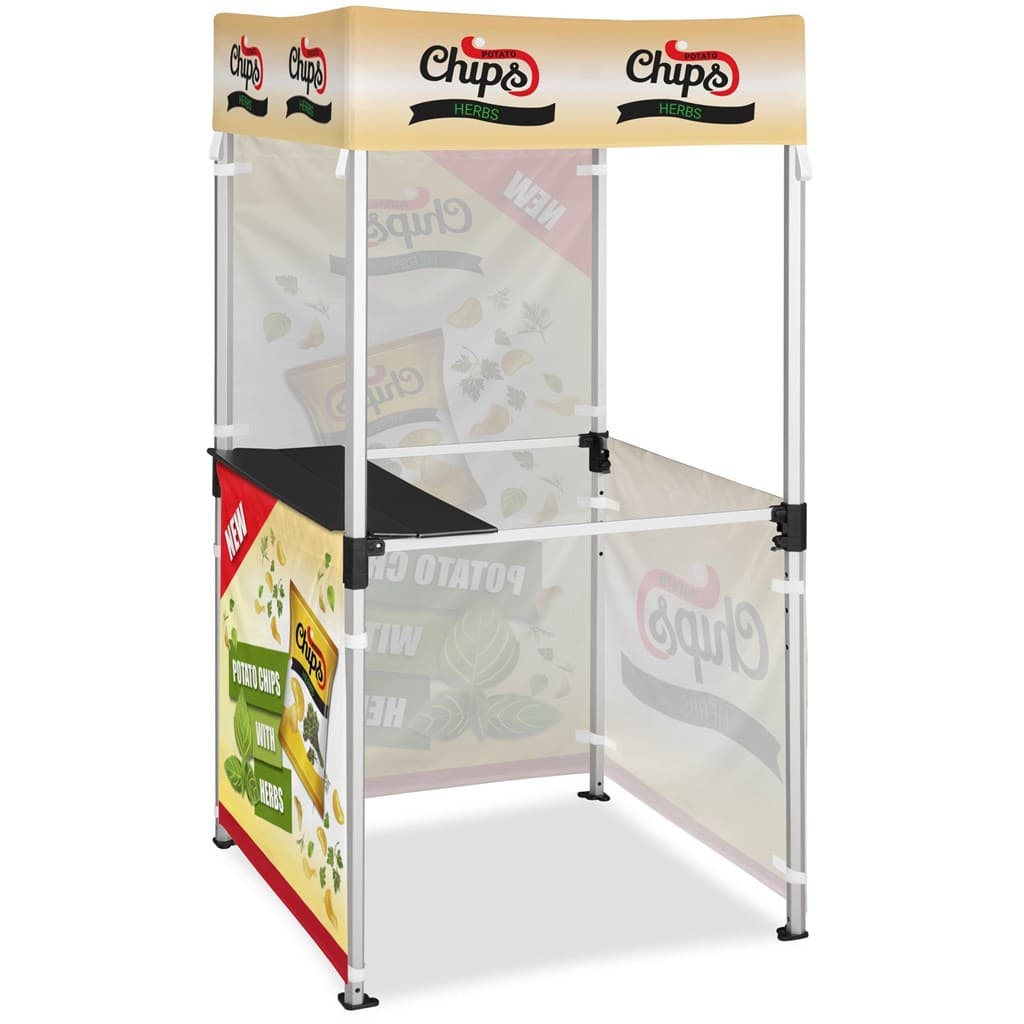 Ovation Sublimated Gazebo 1m X 1m Kiosk - 3 Half-Wall Skins - 1 Full-Wall Skin 4