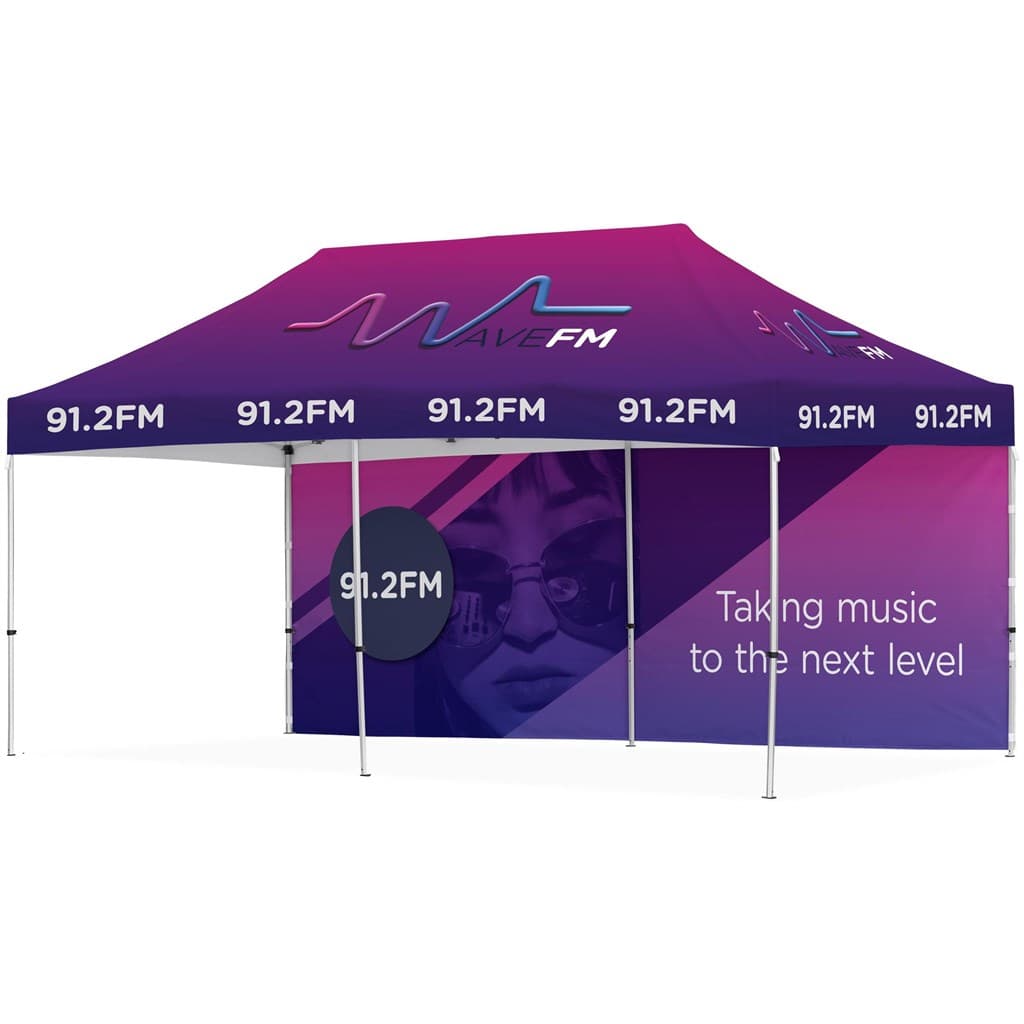 Ovation Sublimated Gazebo 6m X 3m - 1 Long Full-Wall Skin 1
