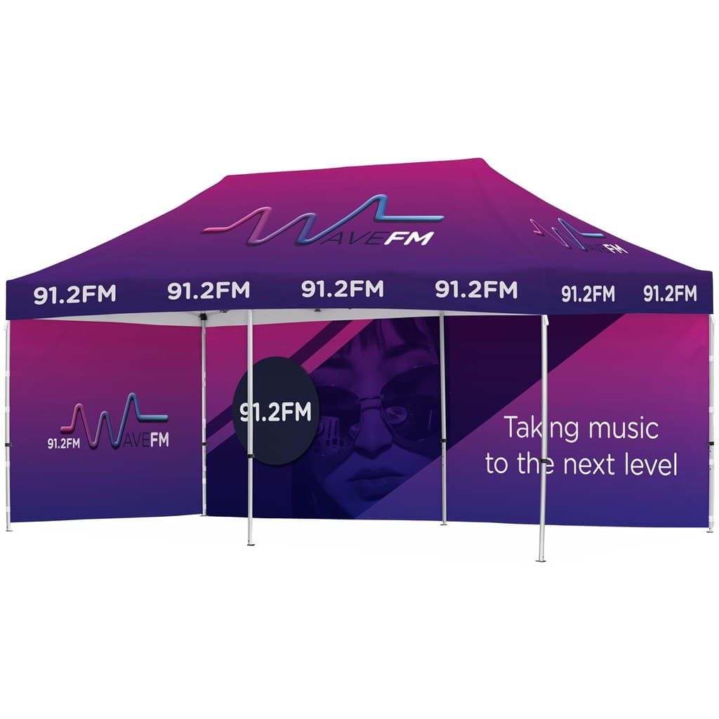 Ovation Sublimated Gazebo 6m X 3m - 1 Long Full-Wall Skin - 1 Short Full-Wall Skin 1