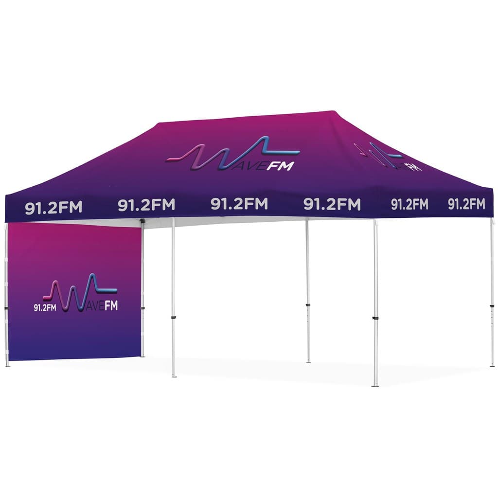Ovation Sublimated Gazebo 6m X 3m - 1 Short Full-Wall Skin 1