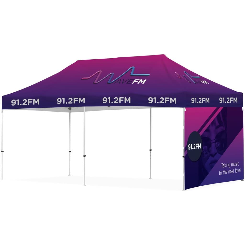Ovation Sublimated Gazebo 6m X 3m - 1 Short Full-Wall Skin 12