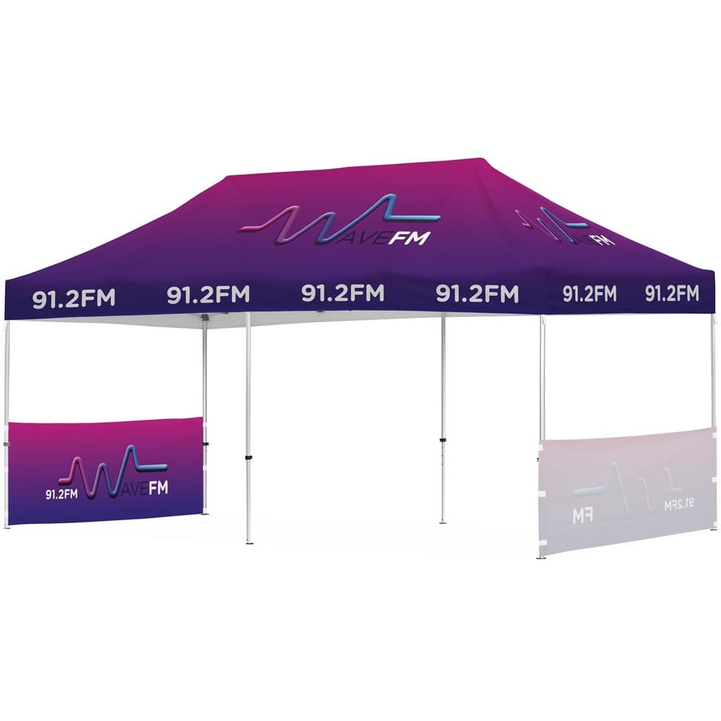 Ovation Sublimated Gazebo 6m X 3m - 2 Short Half-Wall Skins 1