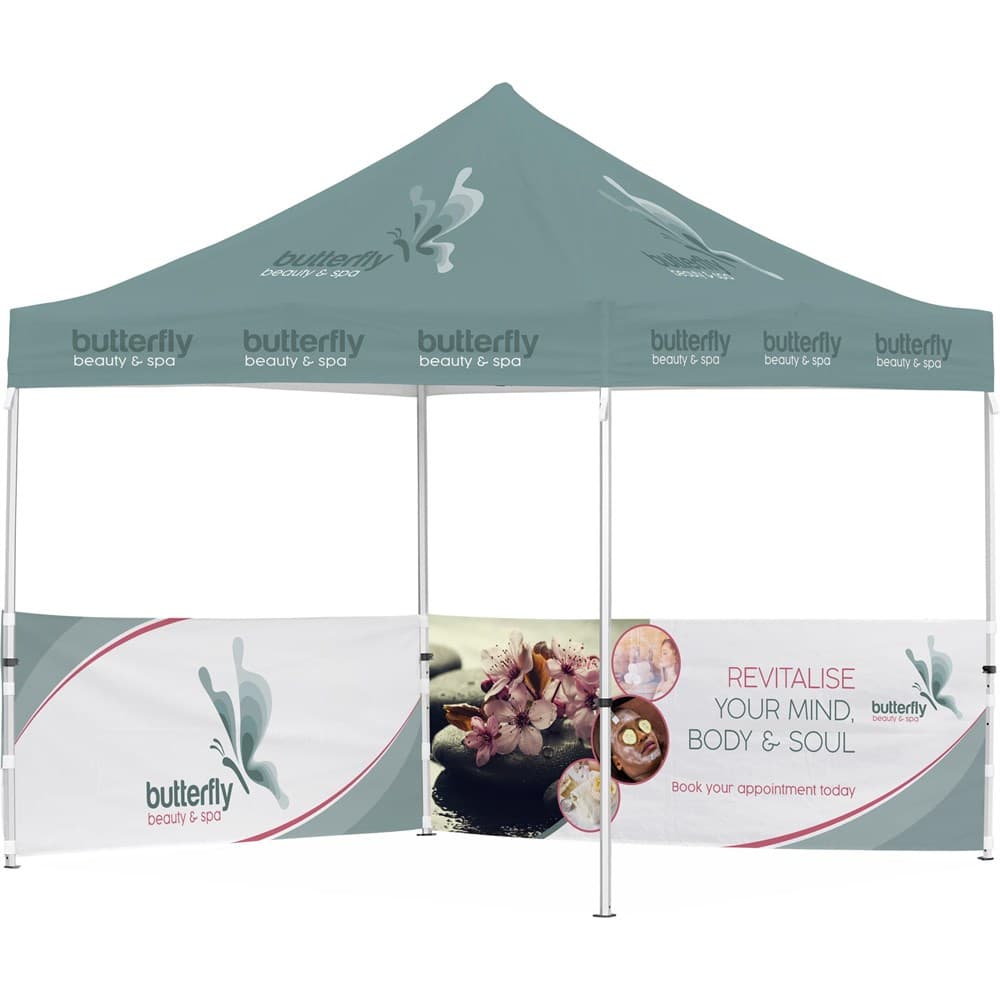 Ovation Sublimated Gazebo 3m X 3m - 2 Half-Wall Skins 1