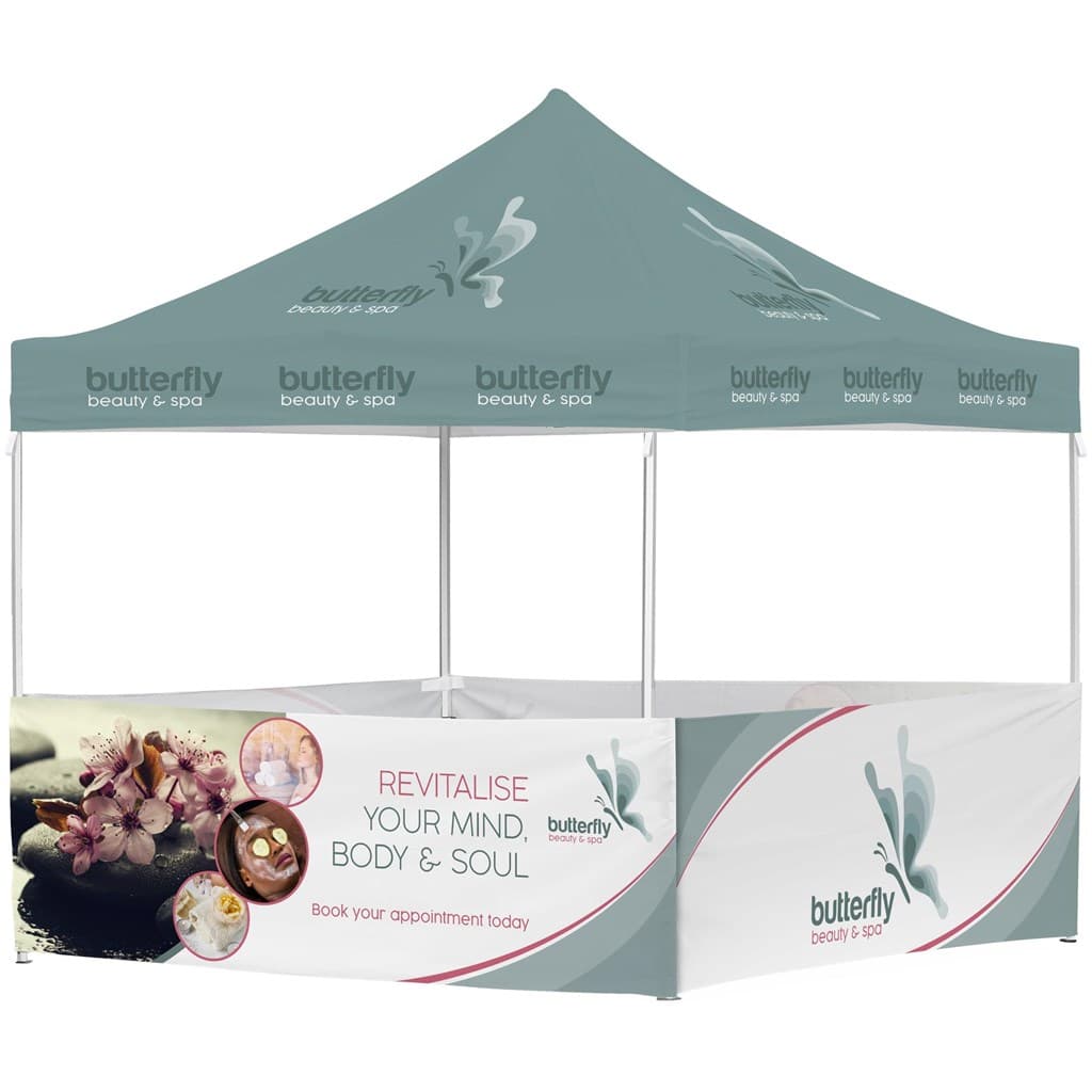 Ovation Sublimated Gazebo 3m X 3m - 4 Half-Wall Skins 1