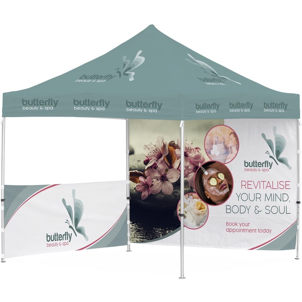 Ovation Sublimated Gazebo 3m X 3m - 1 Half-Wall Skin - 1 Full-Wall Skin 1
